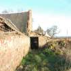 Standing building survey, General view of the S gable and pigsty doorway, Polwarth Crofts, Scottish Borders