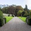 View from west showing Walled Garden, Brechin Castle. 