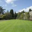 View from east showing Walled Garden, Brechin Castle. 