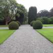 View from north showing Walled Garden, Brechin Castle. 