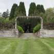 View from south showing Walled Garden, Brechin Castle. 