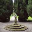 Detail of sundial in Walled Garden, Brechin Castle. 