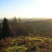 Environmental statement, View from Duncan’s Hill fort to development area, Rohallion Castle, Dunkeld