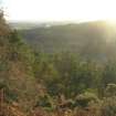 Environmental statement, View from Duncan’s Hill fort to development area, Rohallion Castle, Dunkeld