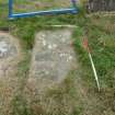 Archaeological works, Stone 8 prior to removal, St Columba's Chapel, Aiginis, Isle of Lewis