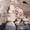 Archaeological excavation, Wall 117, Queen Street, Jedburgh