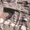 Archaeological excavation, Wall 110, Queen Street, Jedburgh