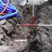 Watching brief, Excavated service trench, Ground to the rear of 51A/51B High Street, Jedburgh, Scottish Borders