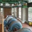 Interior view of Tummel Bridge hydroelectric electricity generating station showing Turbine hall from south east showing west generating set (MC 2) 