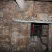 Standing building appraisal, Room 1/3, Doorway flanked by a rubble wall and surmounted by brickwork, 85-87 South Bridge, Edinburgh