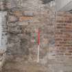 Standing building appraisal, Romo 1/8, Rubble built and brick wall supporting concrete beam, 85-87 South Bridge, Edinburgh