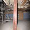 Standing building appraisal, Level 5, Riveted stanchion, stencilled Redpath Brown Steel Work, 85-87 South Bridge, Edinburgh