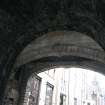 Standing building survey, Link Bridge, Barrel vault of the South Bridge from the Cowgate and the segmented arches of the Link Bridge, 85-87 South Bridge, Edinburgh