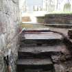 Watching brief, Gravestone (003) in situ as a step, 401-2 Strathbrock Parish Church, Uphall