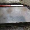 Watching brief, Gravestone (003) in situ as a step, 401-2 Strathbrock Parish Church, Uphall