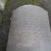 Watching brief, Upper fill the gravestone following lifting, 401-2 Strathbrock Parish Church, Uphall