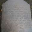 Watching brief, Upper fill the gravestone following lifting, 401-2 Strathbrock Parish Church, Uphall