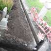 Watching brief, Overhead shot of the pipe trench, 401-2 Strathbrock Parish Church, Uphall