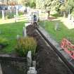 Watching brief, Overhead shot of the pipe trench, 401-2 Strathbrock Parish Church, Uphall