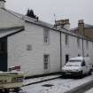 General view from east showing Saltire Place, Nos 41 and 43 Castle Street, Port Bannatyne, Bute.