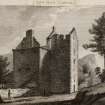 Engraving of Denmylne Castle.