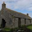 Standing building survey, Cottage SW gable and SE-facing elevation, Stroupster Farm, Caithness