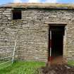 Standing building survey, Unit 7, SE-facing (courtyard) elevation, Stroupster Farm, Caithness