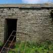 Standing building survey, Unit 7, SE-facing (courtyard) elevation, Stroupster Farm, Caithness