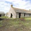 Standing building survey, General views of the cottage and lofted barn, distance shot, Stroupster Farm, Caithness