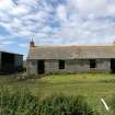 Standing building survey, Distance shot of the cottage, Stroupster Farm, Caithness