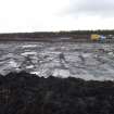 Watching brief, Peat removed from overburden storage area showing features associated with forestry planting, Construction, Stroupster Farm, Caithness