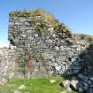 Historic building survey, Enclosure wall, E-facing elevation, Teampull na Trionaid, Cairinis, North Uist, Western Isles