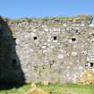 Historic building survey, Church interior, E-facing elevation, Teampull na Trionaid, Cairinis, North Uist, Western Isles