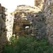 Historic building survey, McVicar Chapel, exterior, W-facing wall of the passage, Teampull na Trionaid, Cairinis, North Uist, Western Isles