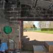 Historic building survey, Garage interior, doorway, Conservatory and garage, Thirlstane Castle, Lauder, Scottish Borders