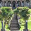 View from north-west showing staircase leading up to Glenburn Hotel, Glenburn Road, Craigmore, Rothesay, Bute.