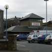 View from north-east showing rear elevation of supermarket on Main Street, Bo'ness.