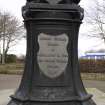 Detail of base of Clock and Lamp Standard, North Street, Bo'ness.