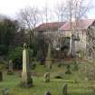 View from south-east showing Churchyard, Church Wynd, Bo'ness.
