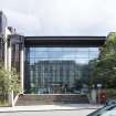 View from west showing main entrance to Nos 105, 109 and 113-115 Dundas Street, Edinburgh.