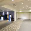 Interior view showing open plan office space in basement of No 105 Dundas Street, Edinburgh.