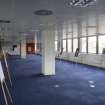 Interior view showing open plan office on first floor of Nos 113-115 Dundas Street, Edinburgh.