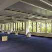 Interior view showing open plan office space on first floor of No 105 Dundas Street, Edinburgh.