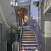 Interior view showing stair and ground-floor hallway at Nos 50-51 Carlton Place (Laurieston House), Glasgow.