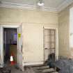 Interior view showing rear room on first floor of Nos 50-51 Carlton Place (Laurieston House), Glasgow.
