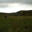 Ground penetrating radar survey, Nigel Ruckley (geologist) at S Yarrows 2, Loch of Yarrows, Highland