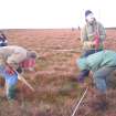 Ground penetrating radar survey, Members of CAT and YAT working at Oliclate Site A, Loch of Yarrows, Highland