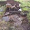Ground penetrating radar survey, Detail shot of eroding archaeology at Swartigill Burn, Loch of Yarrows, Highland