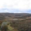 Ground penetrating radar survey, Outcropping escarpment with rough vegetation below, Loch of Yarrows, Highland