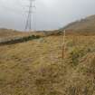 Field survey, YX19, Site 16 drystone wall enclosure and bank, Replacement Overhead Line (YX route), Ben Cruachan Hydro Power Station to Dalmally Substation, Argyll and Bute